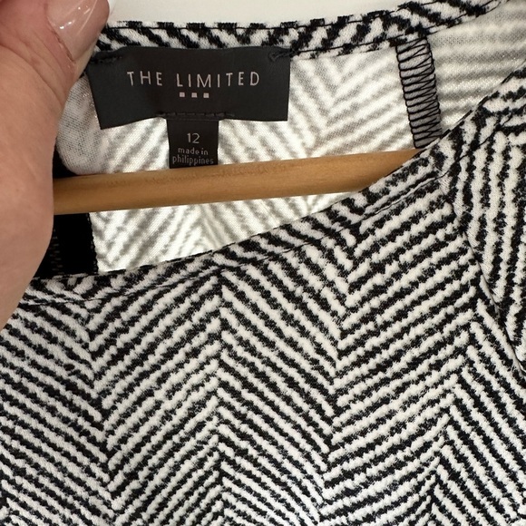 The Limited Outlet Black and White Herringbone Dress Size 12 NWT - Picture 4 of 5